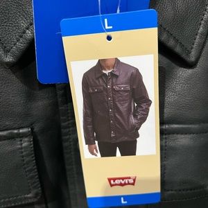 Levi's Men's Faux Leather Jacket - Black New